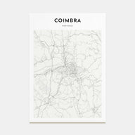 Coimbra Map Portrait Poster