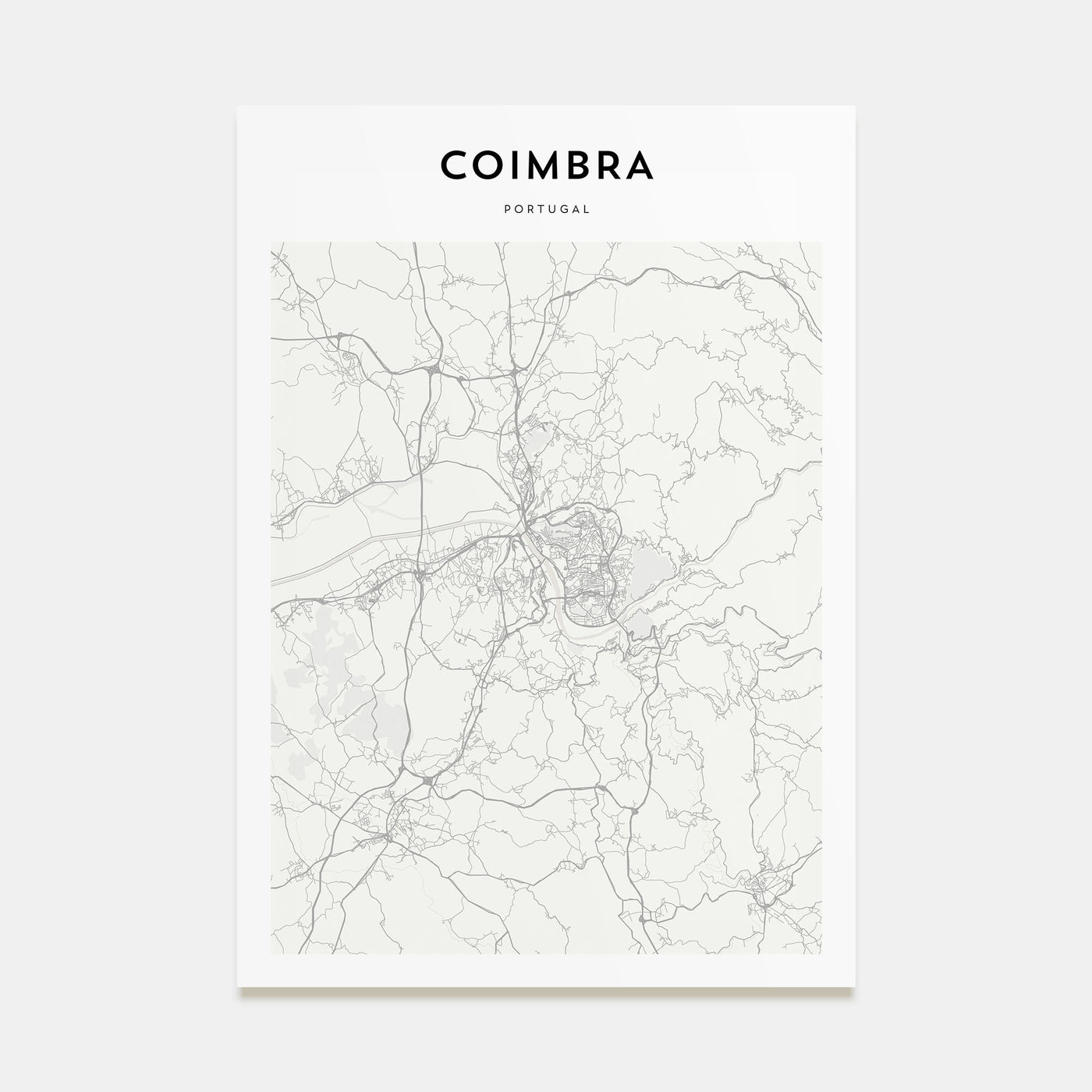 Coimbra Map Portrait Poster