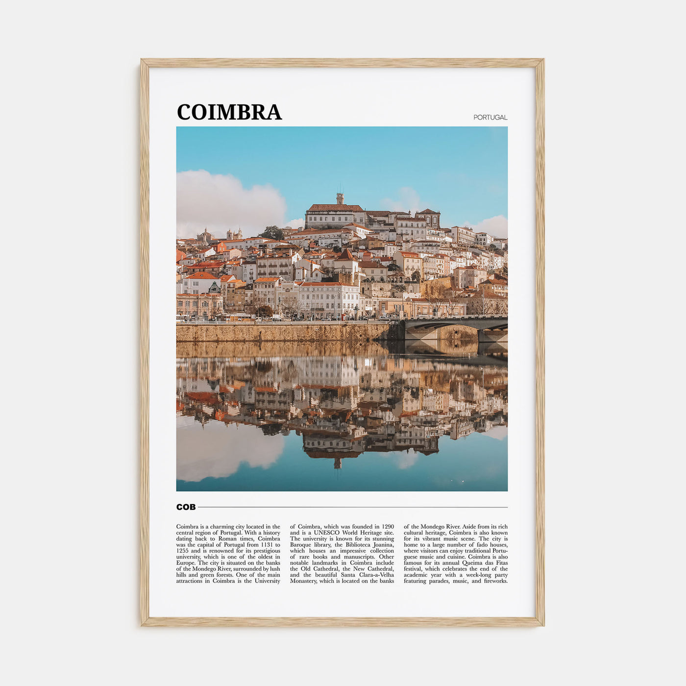 Coimbra Travel Color Poster
