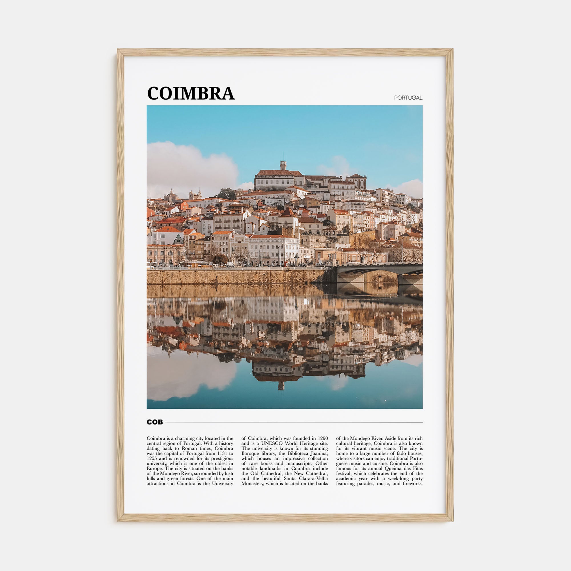 Coimbra Travel Color Poster