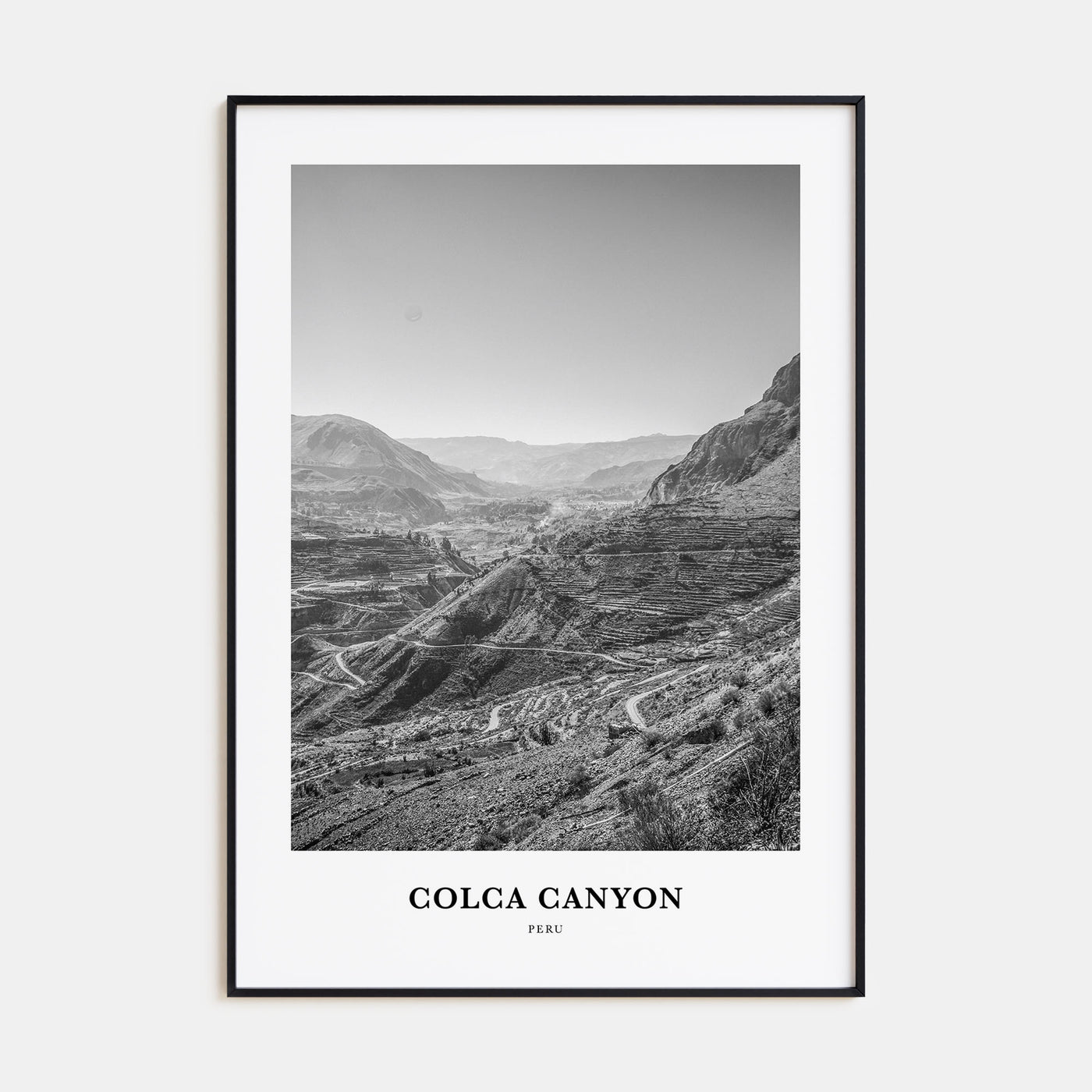 Colca Canyon Portrait B&W Poster