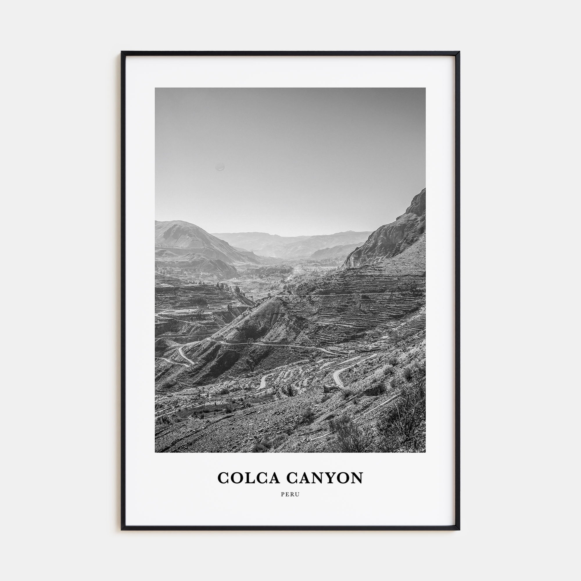 Colca Canyon Portrait B&W Poster
