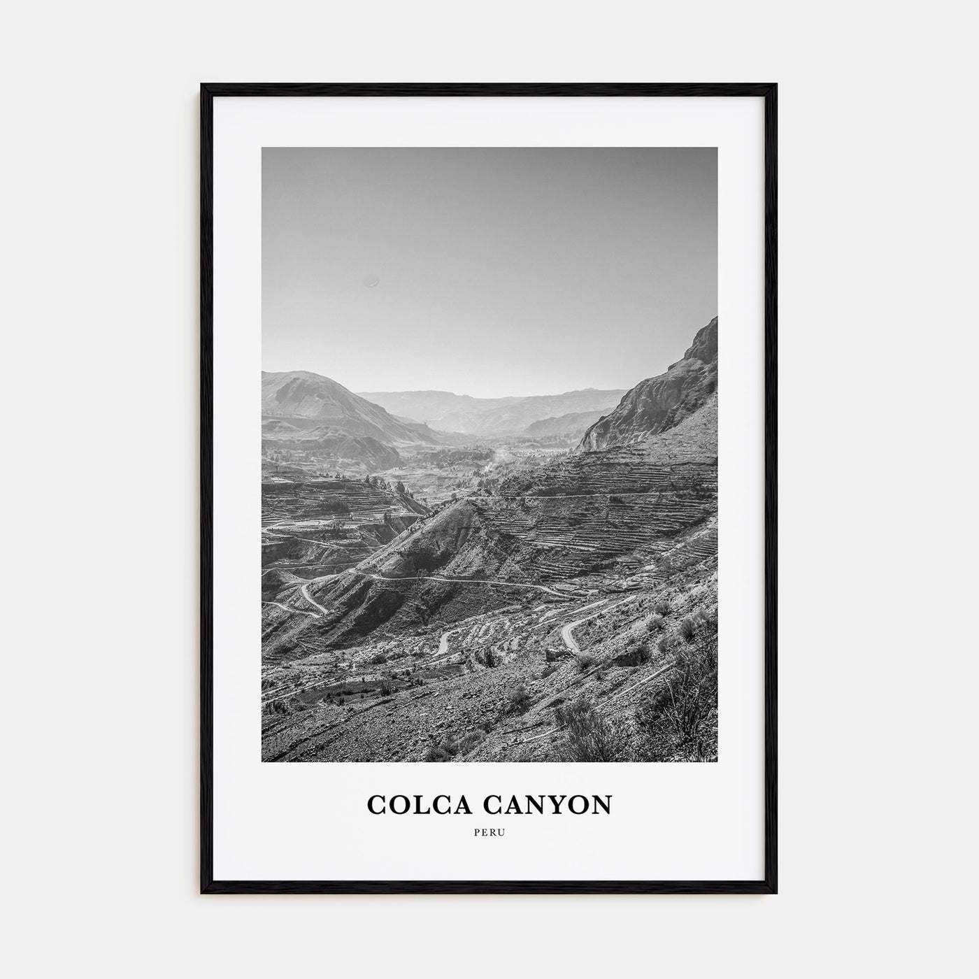 Colca Canyon Portrait B&W Poster