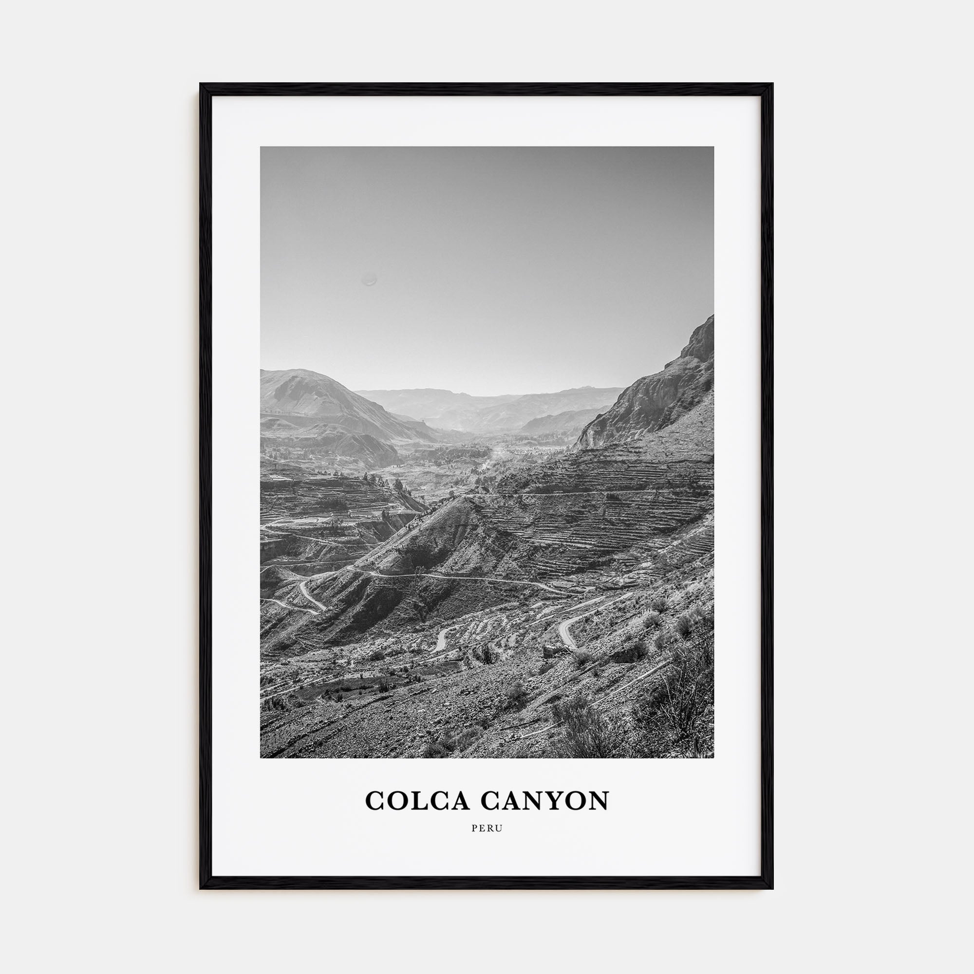 Colca Canyon Portrait B&W Poster