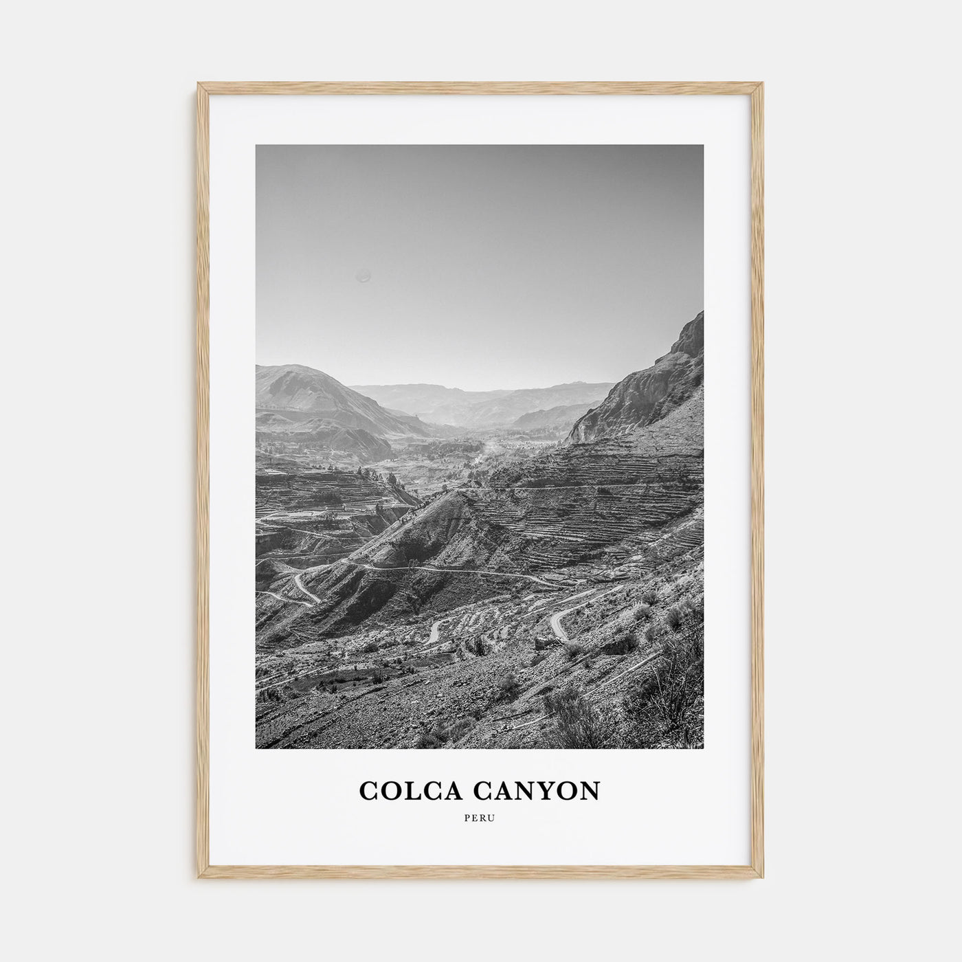 Colca Canyon Portrait B&W Poster