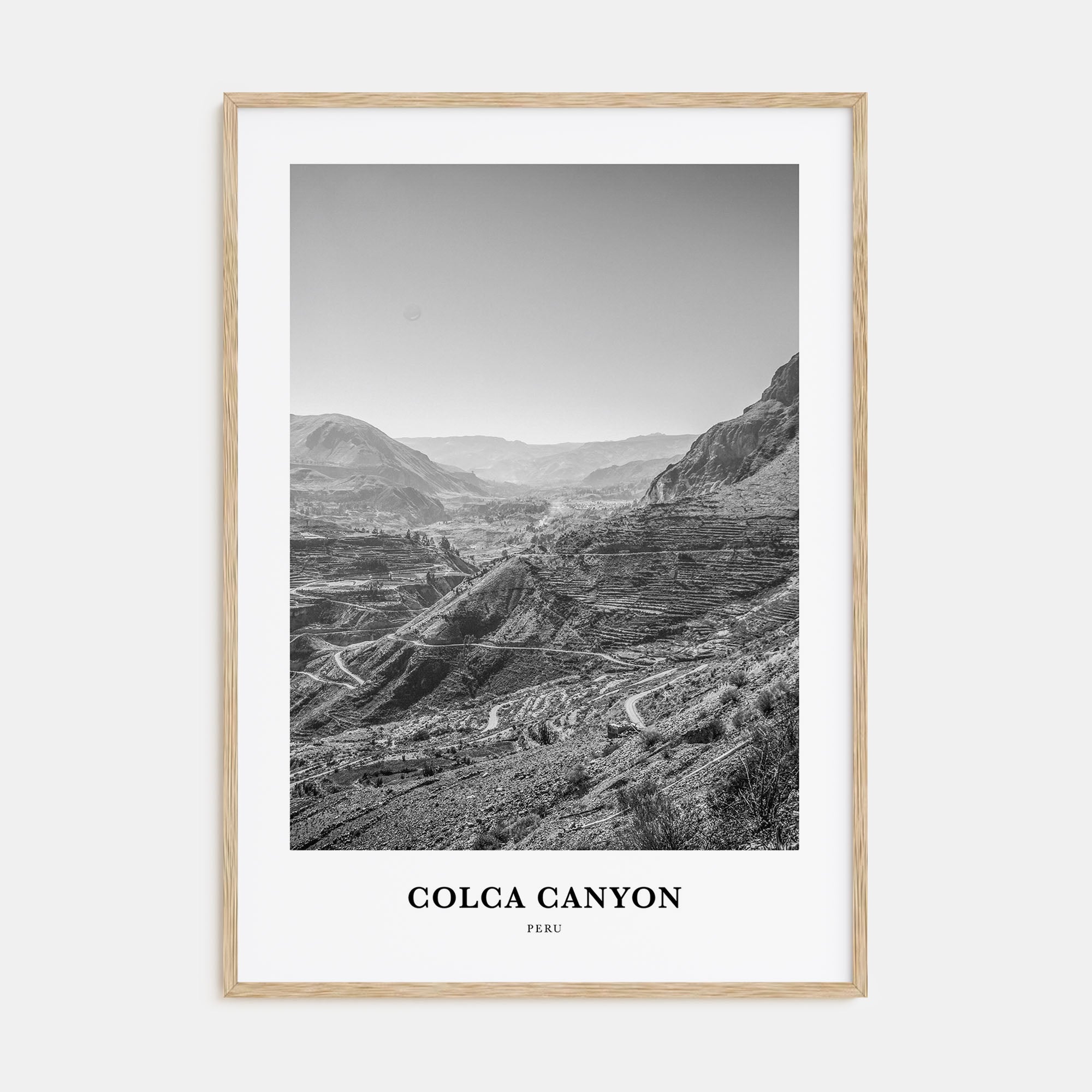 Colca Canyon Portrait B&W Poster