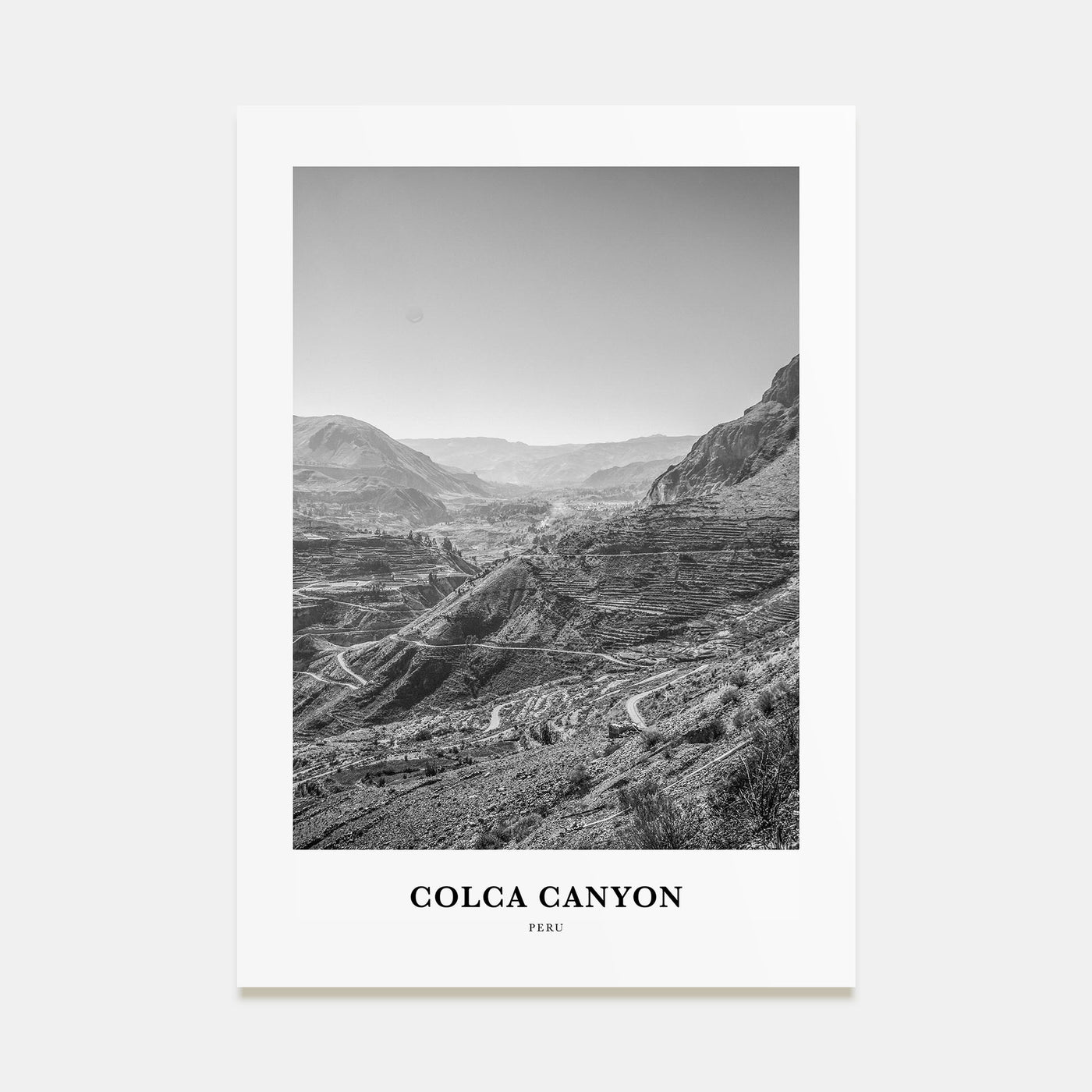 Colca Canyon Portrait B&W Poster