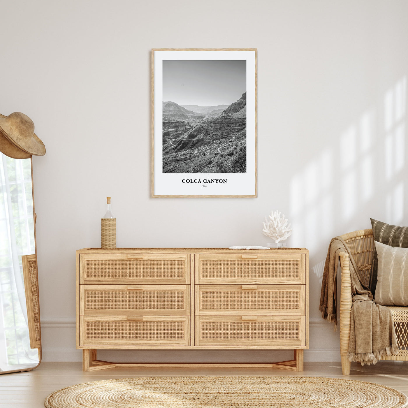 Colca Canyon Portrait B&W Poster