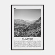 Colca Canyon Travel B&W Poster