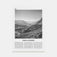 Colca Canyon Travel B&W Poster