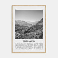 Colca Canyon Travel B&W Poster