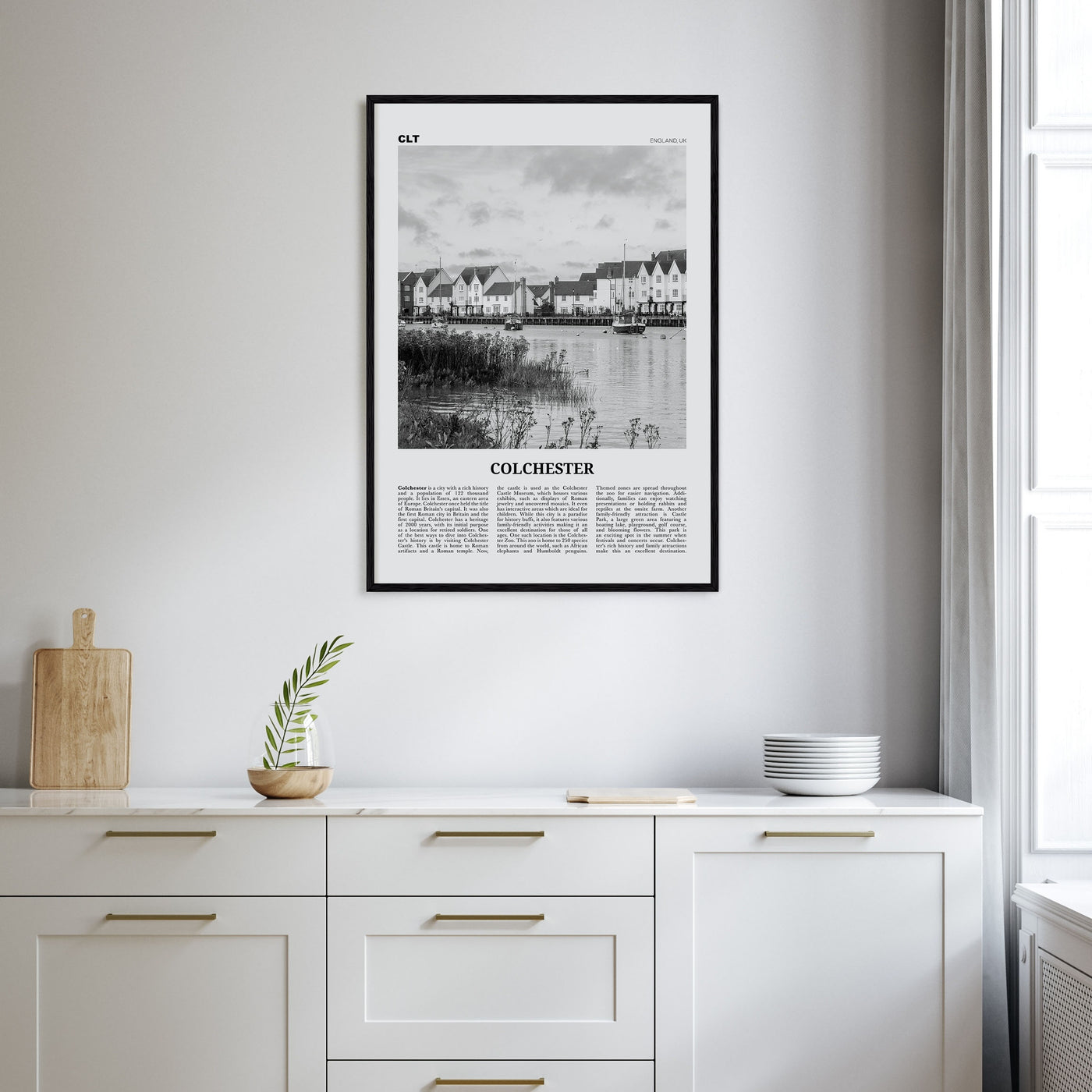 Colchester Travel B&W Poster