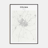 Colima Map Portrait Poster