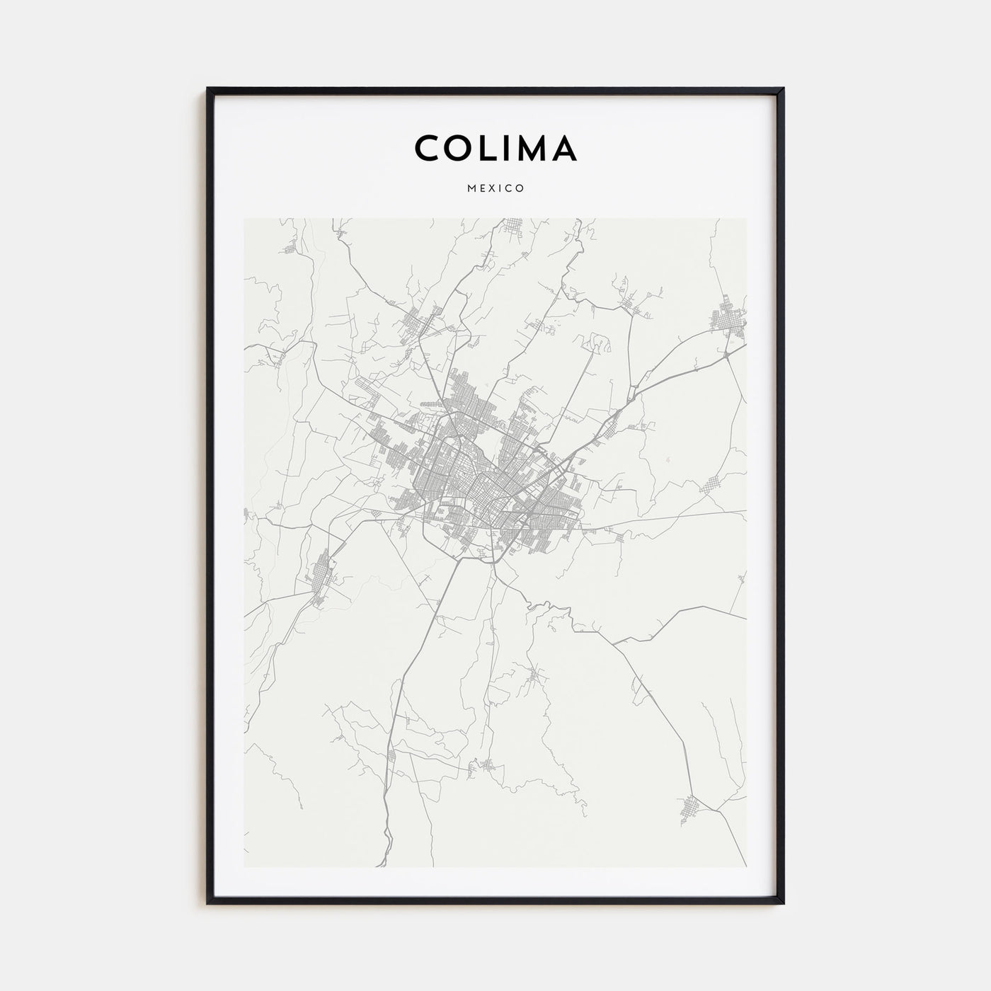 Colima Map Portrait Poster