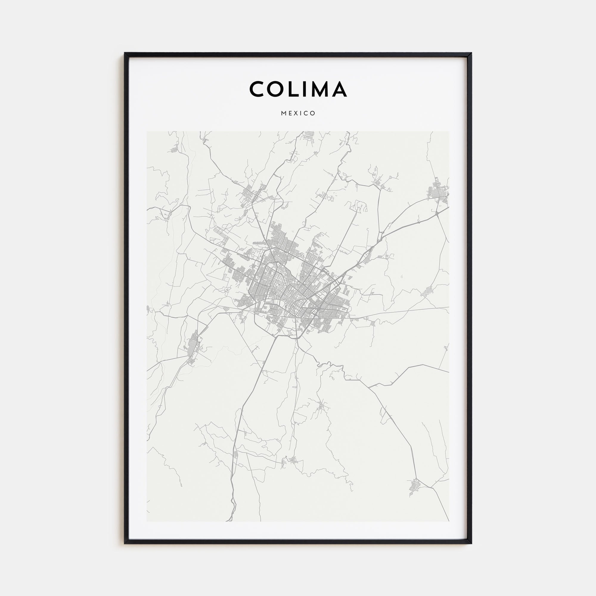 Colima Map Portrait Poster