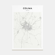 Colima Map Portrait Poster