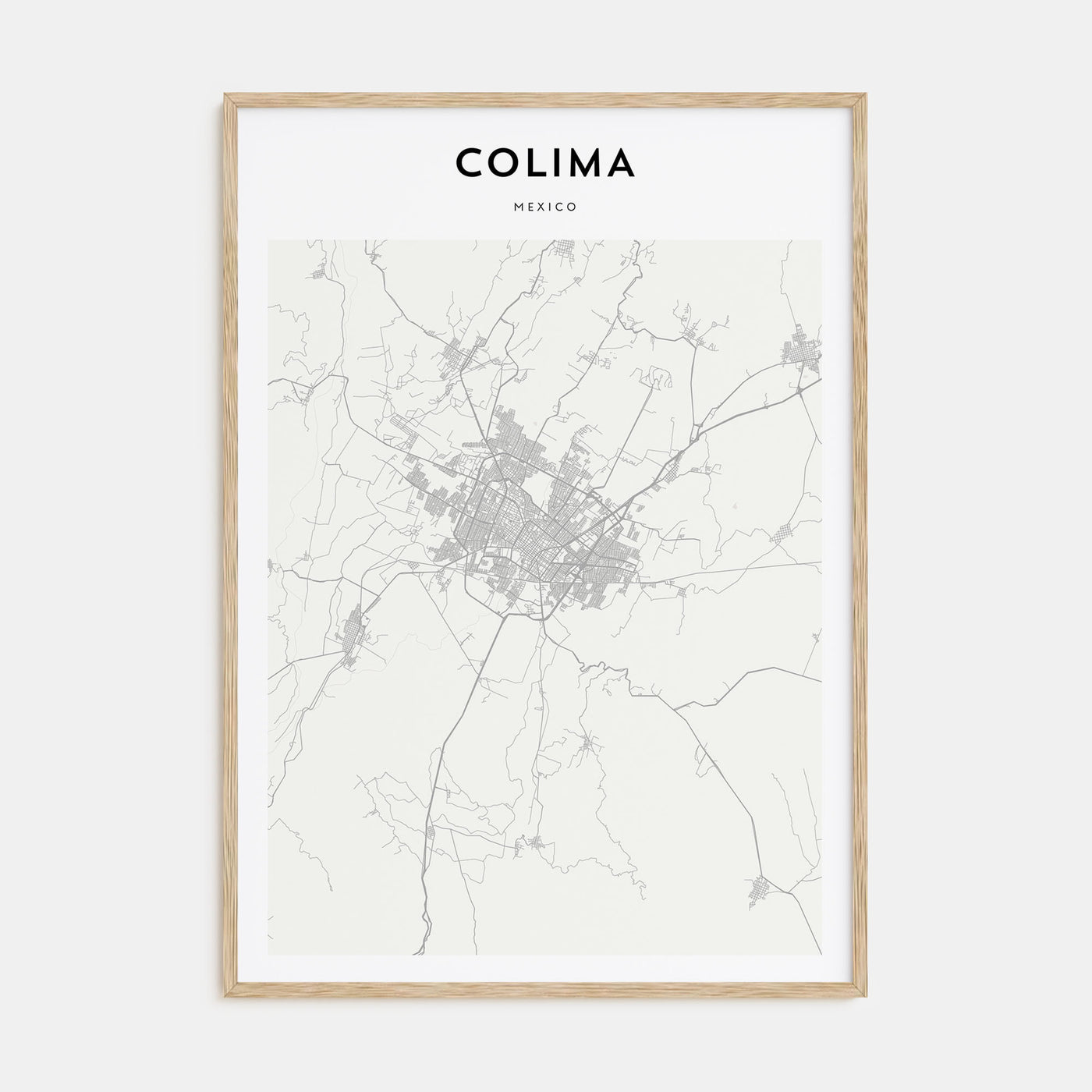 Colima Map Portrait Poster