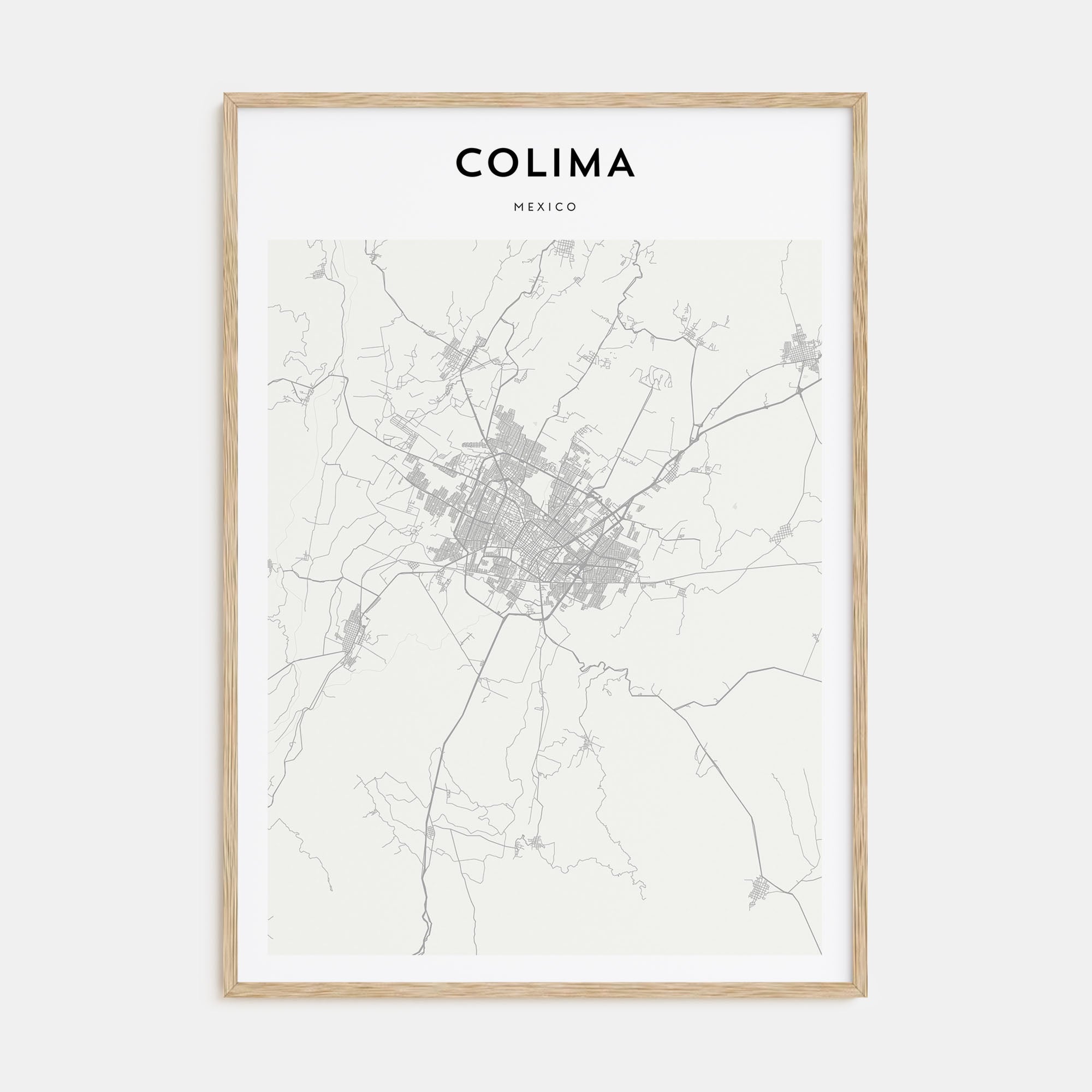 Colima Map Portrait Poster
