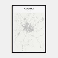 Colima Map Portrait Poster