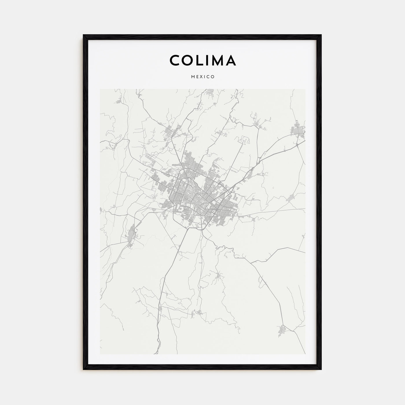 Colima Map Portrait Poster