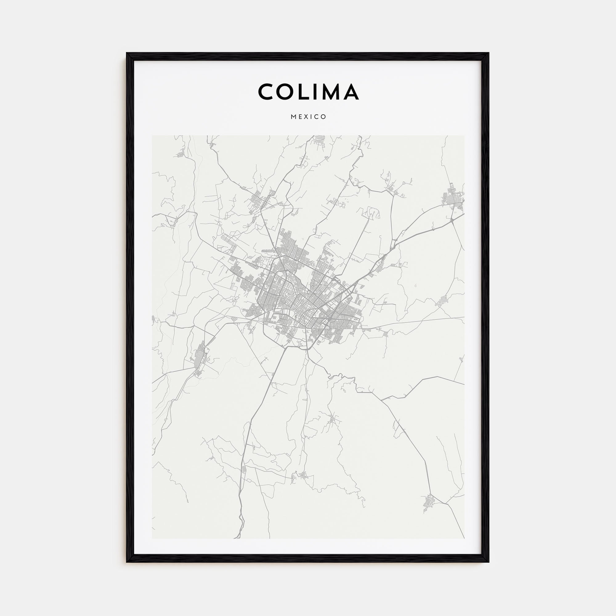 Colima Map Portrait Poster