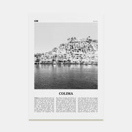 Colima Travel B&W Poster