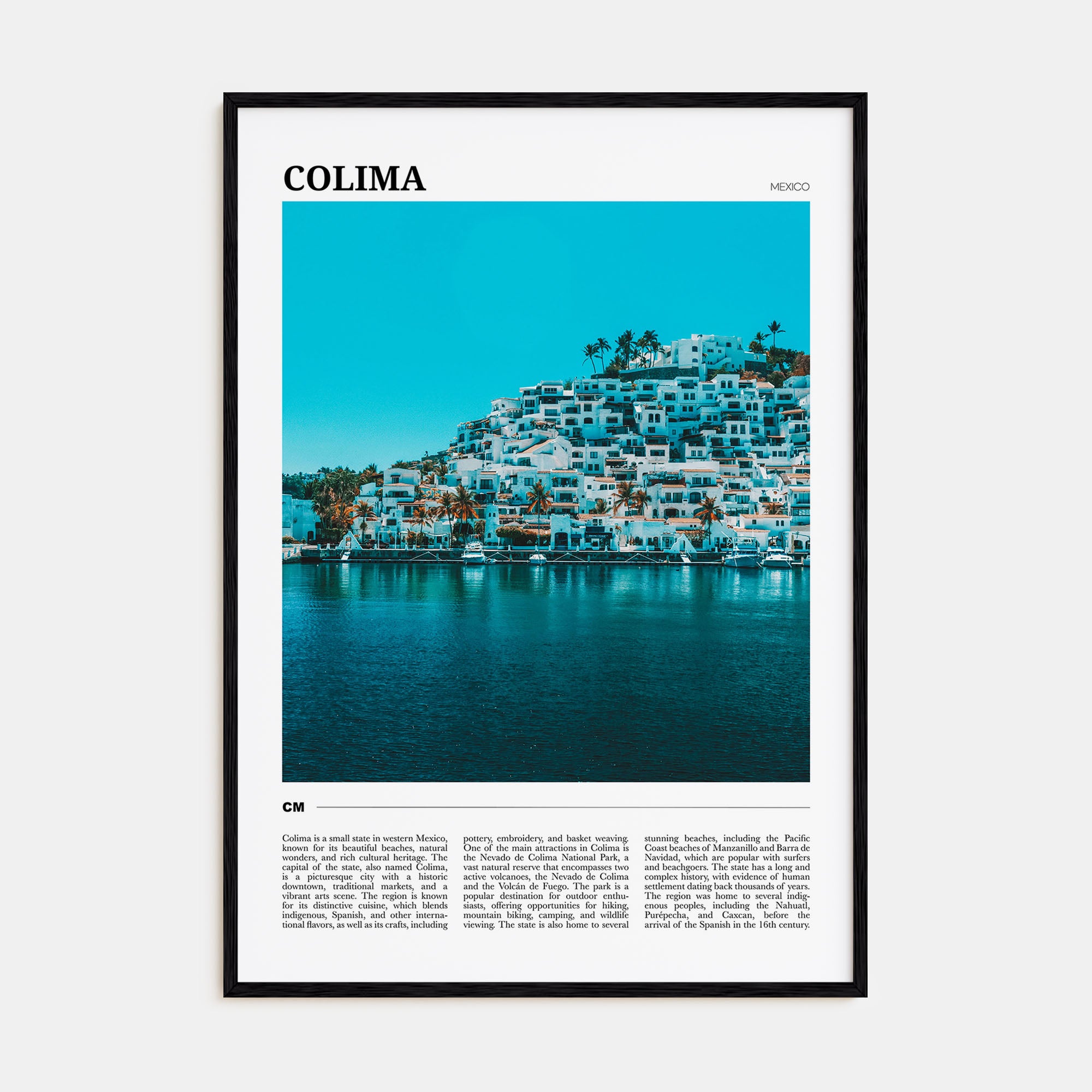 Colima Travel Color Poster