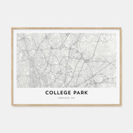 College Park Map Landscape Poster