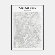 College Park Map Portrait Poster