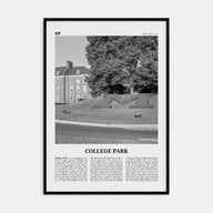 College Park Travel B&W Poster