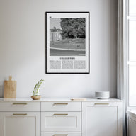 College Park Travel B&W Poster