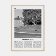 College Park Travel B&W Poster