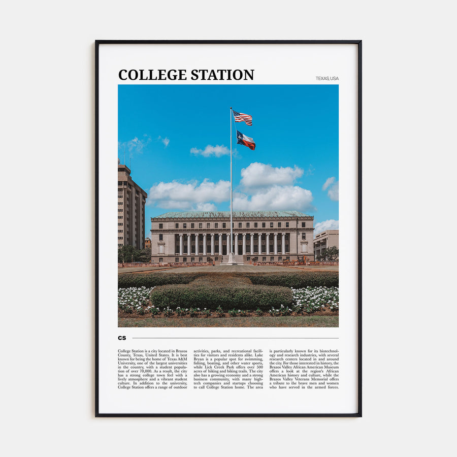 College Station Travel Color Poster