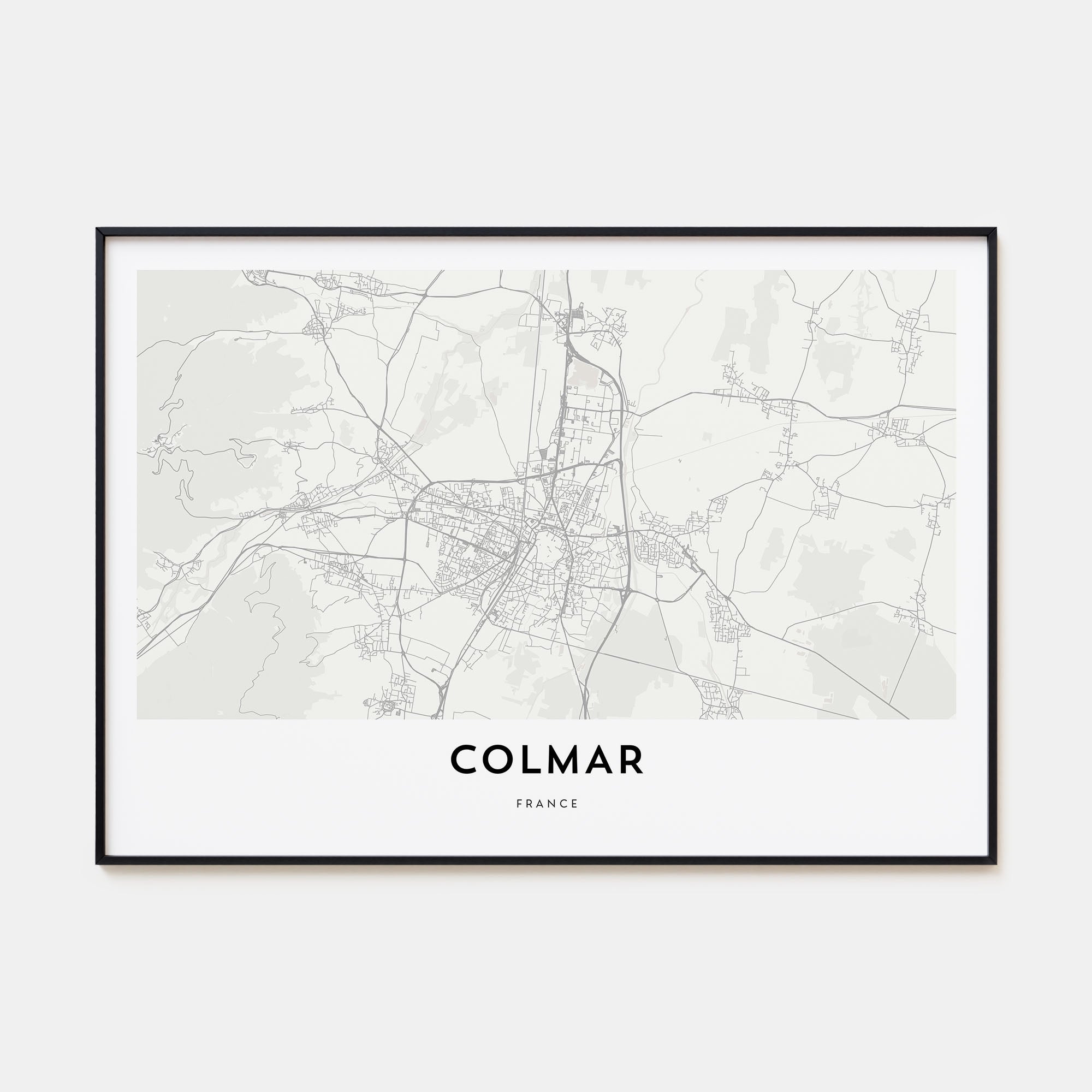Colmar Map Landscape Poster
