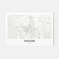 Colmar Map Landscape Poster