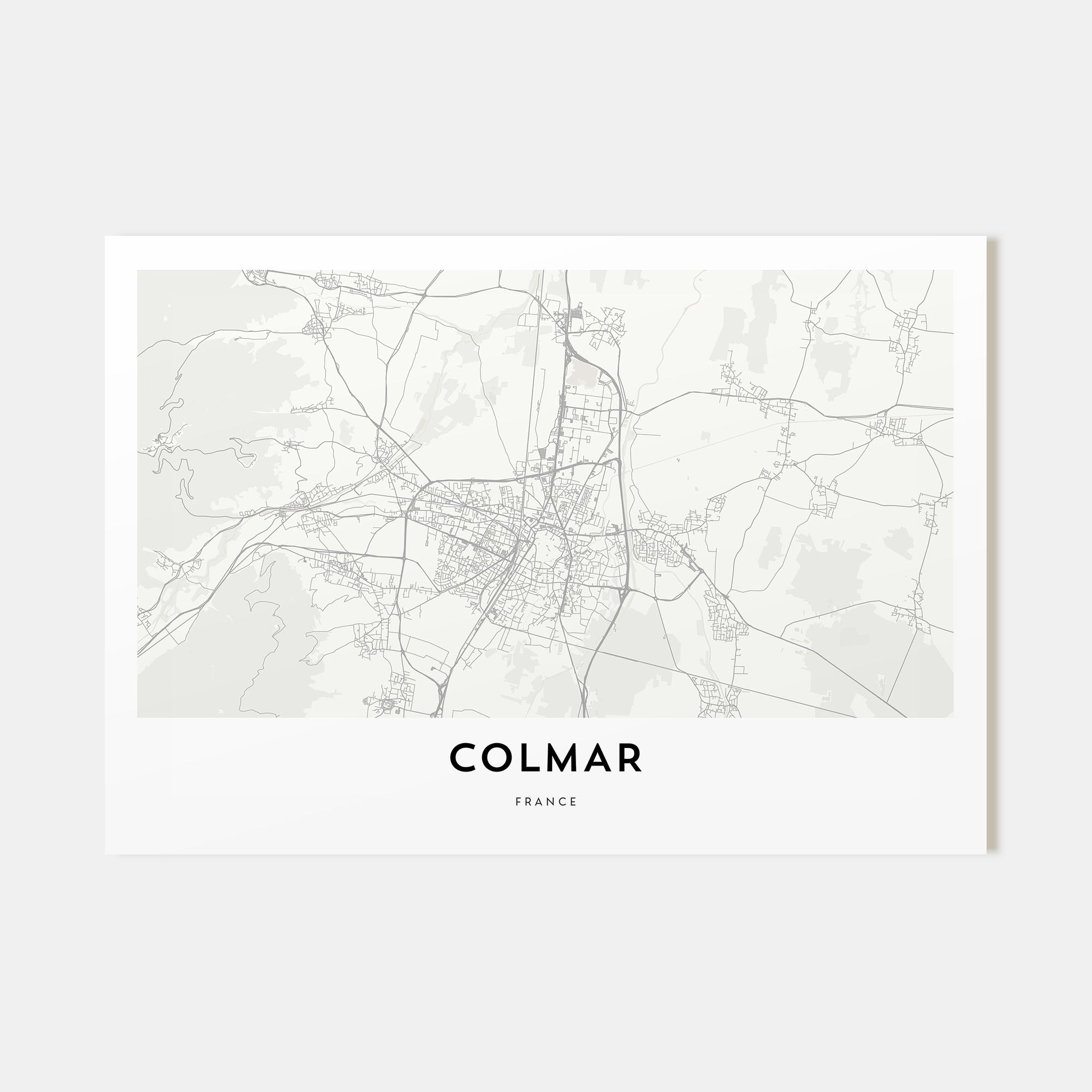 Colmar Map Landscape Poster