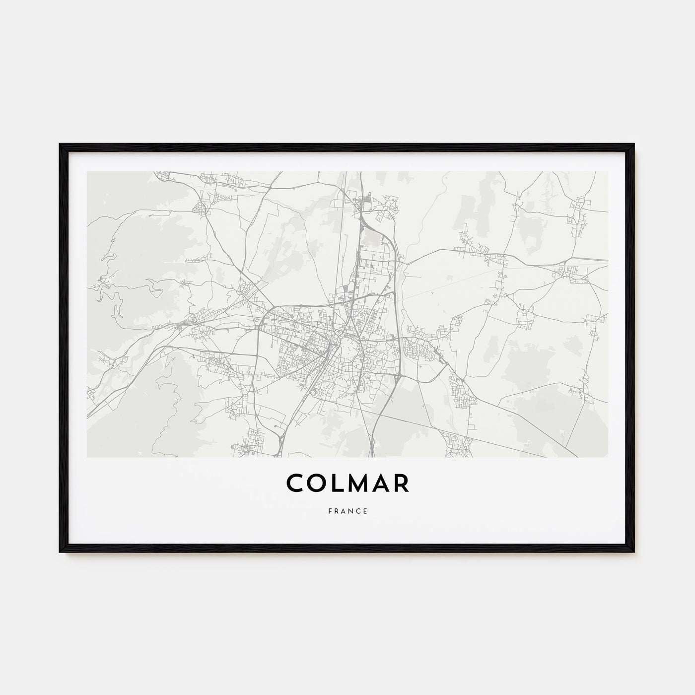 Colmar Map Landscape Poster