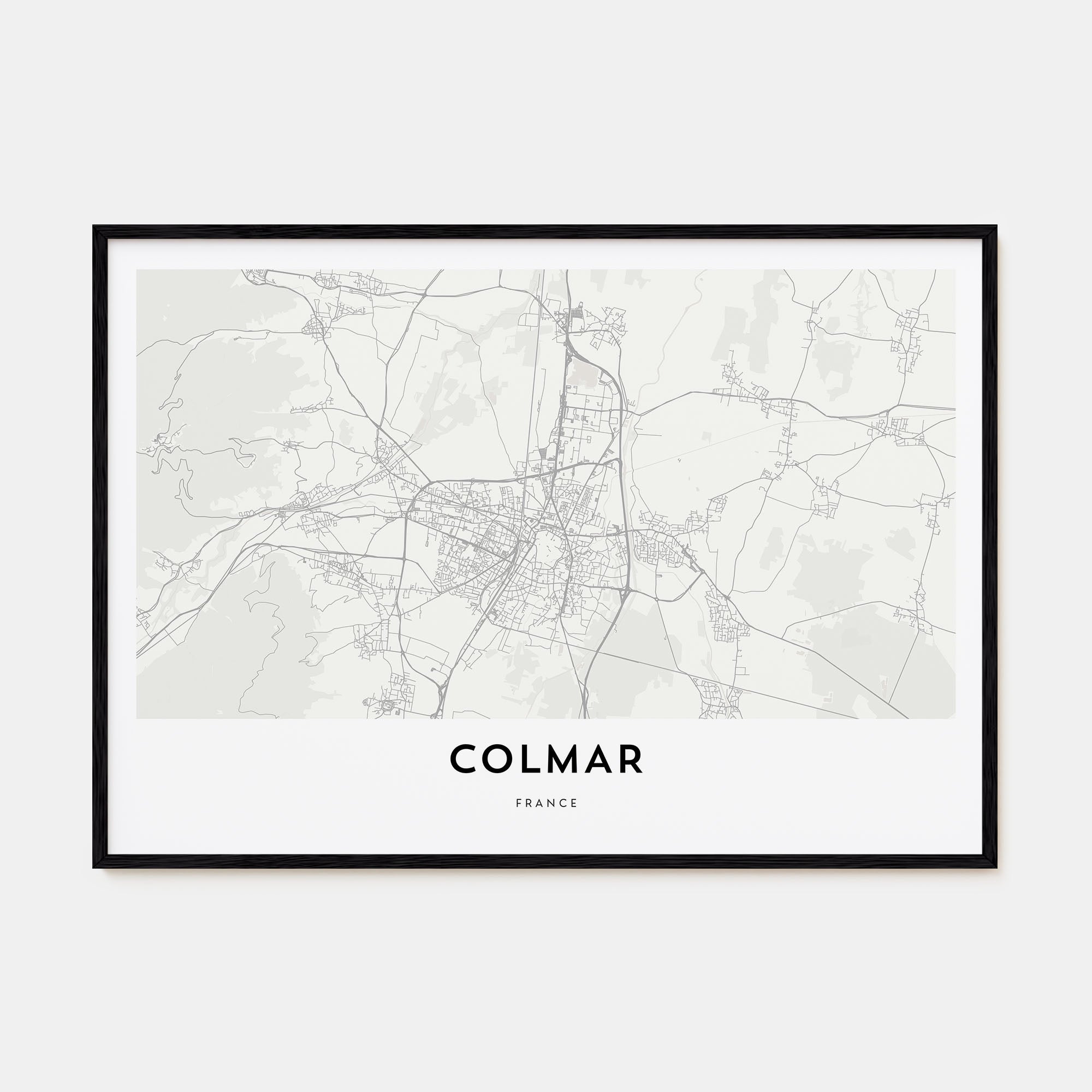 Colmar Map Landscape Poster