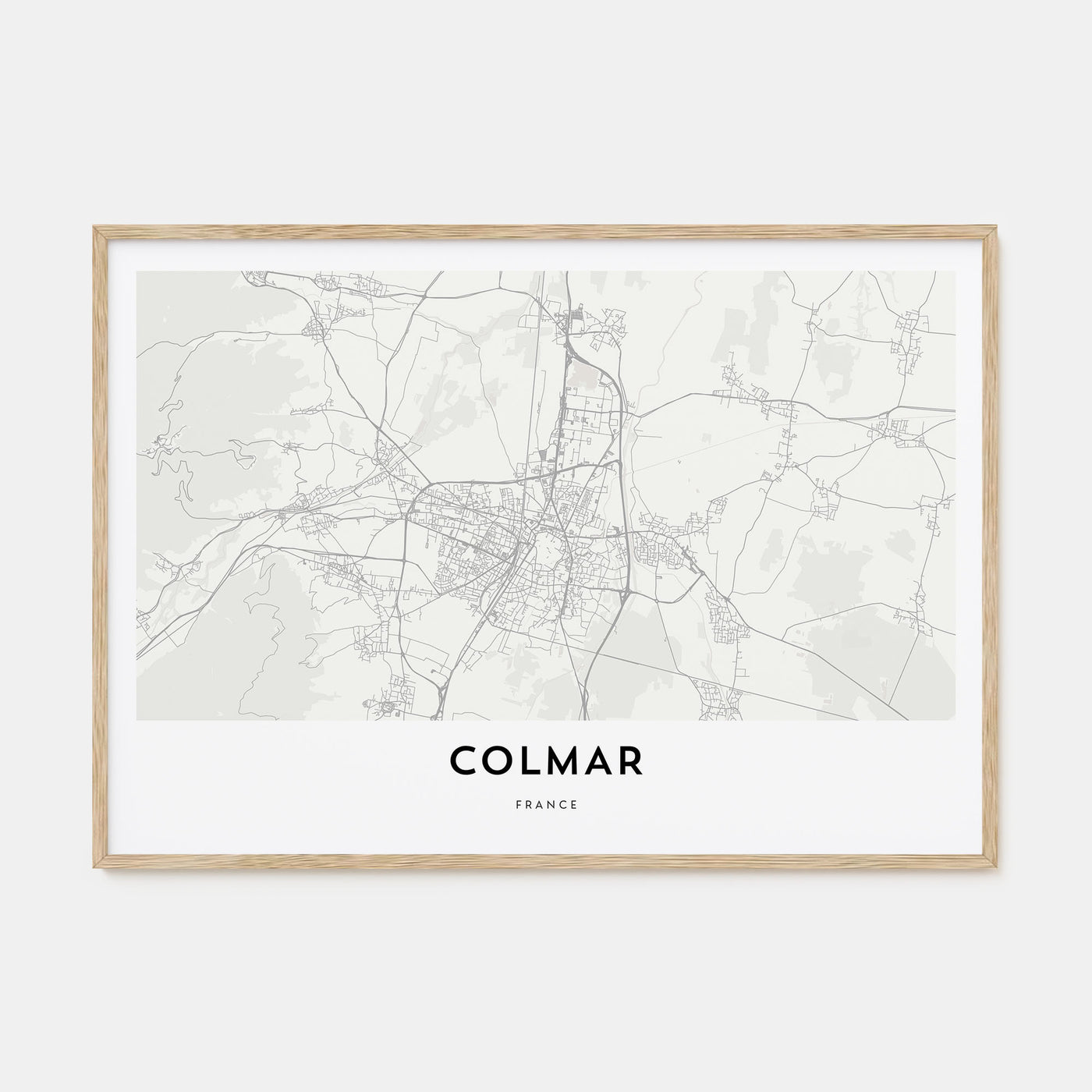 Colmar Map Landscape Poster