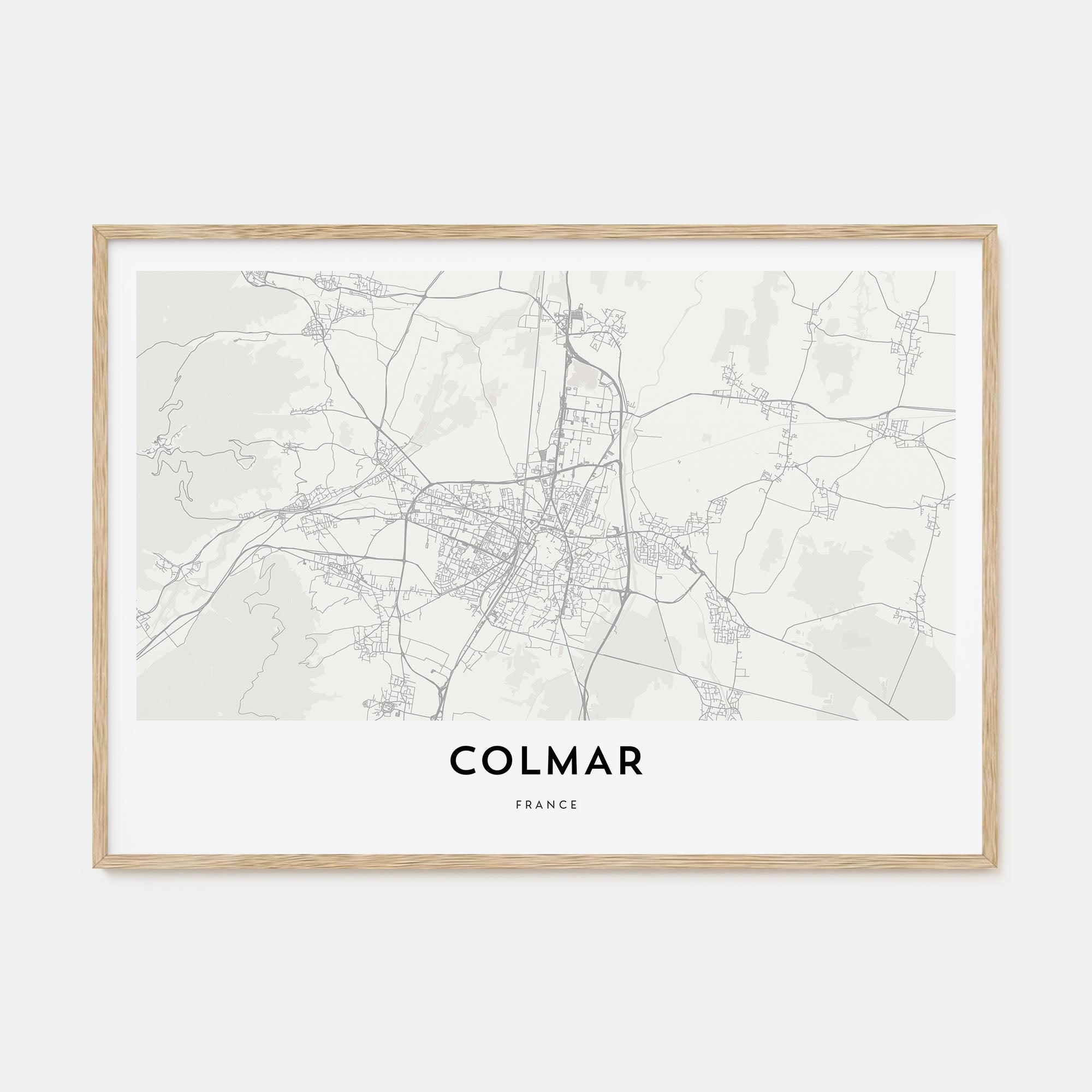 Colmar Map Landscape Poster