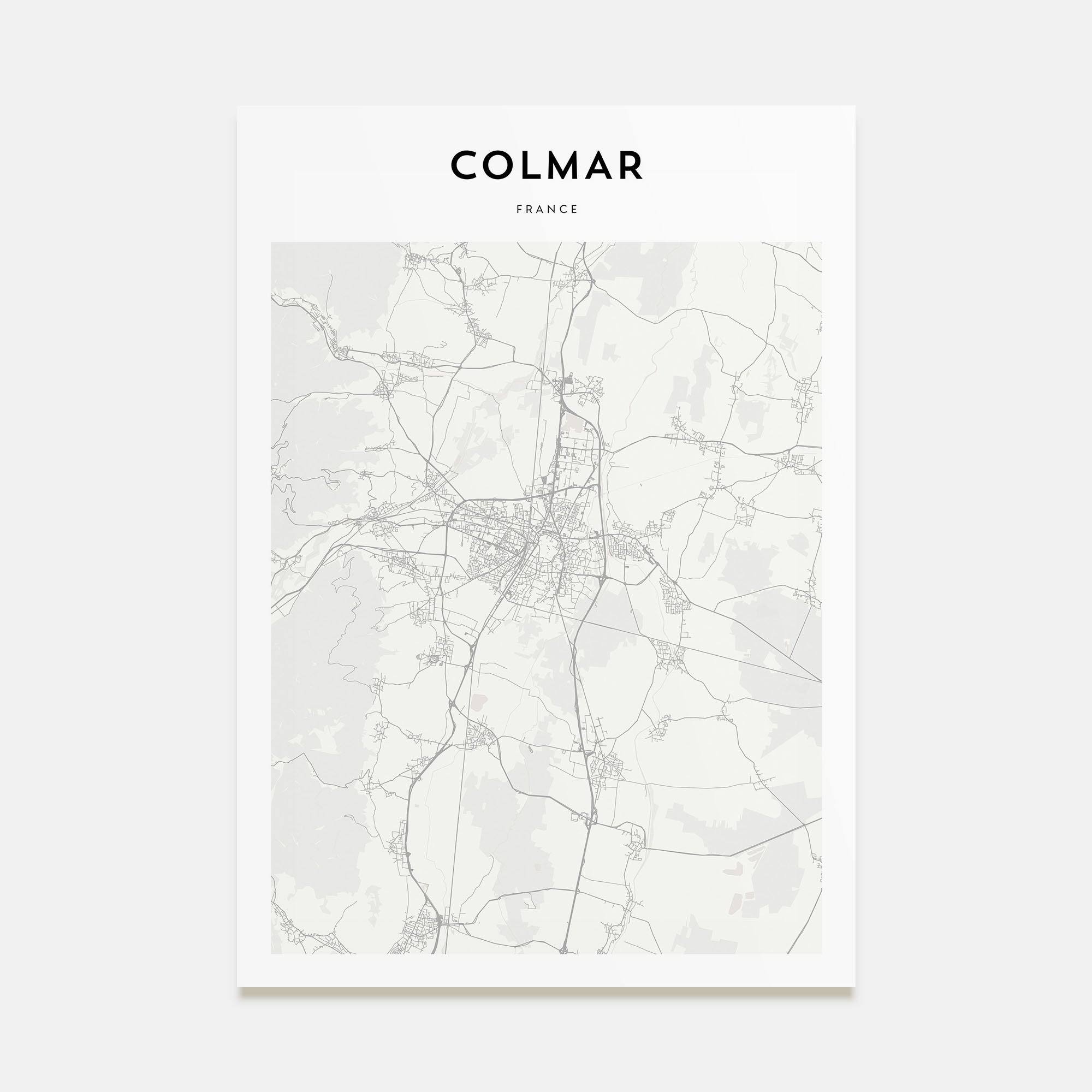 Colmar Map Portrait Poster