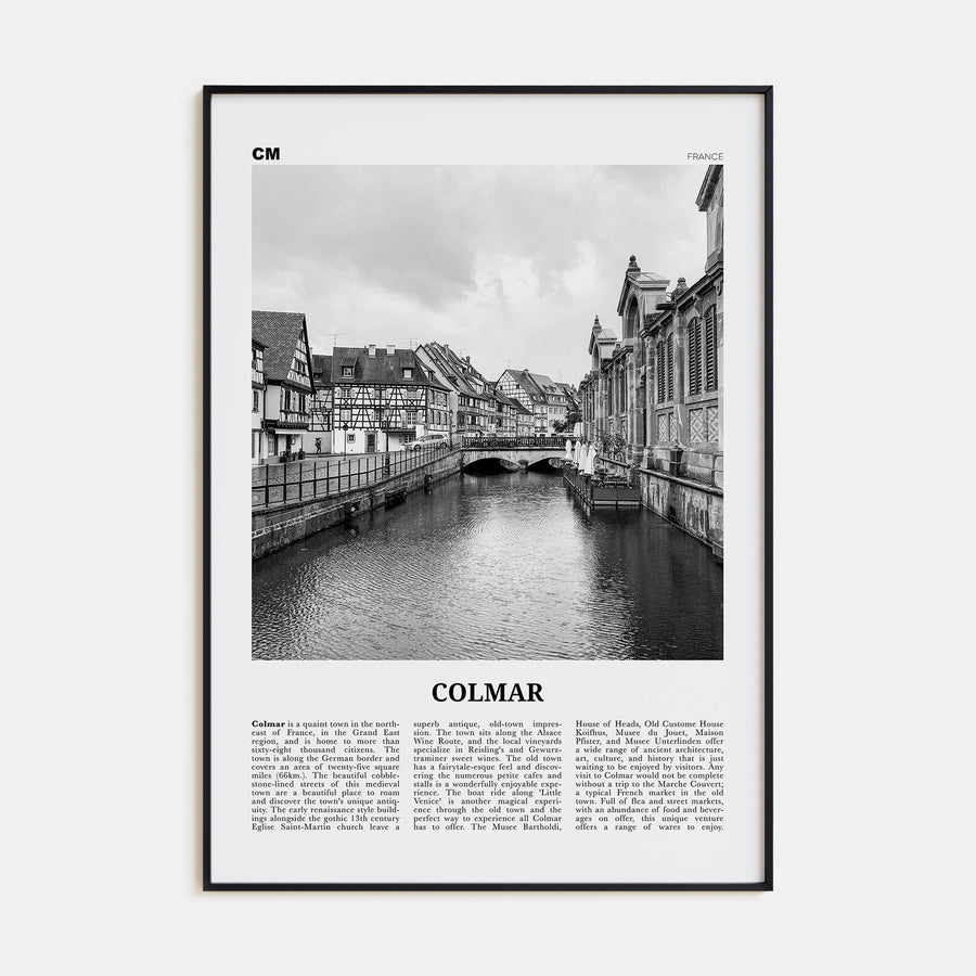 Colmar Travel B&W Poster