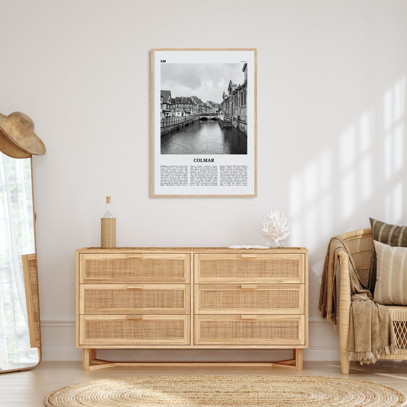 Colmar Travel B&W Poster