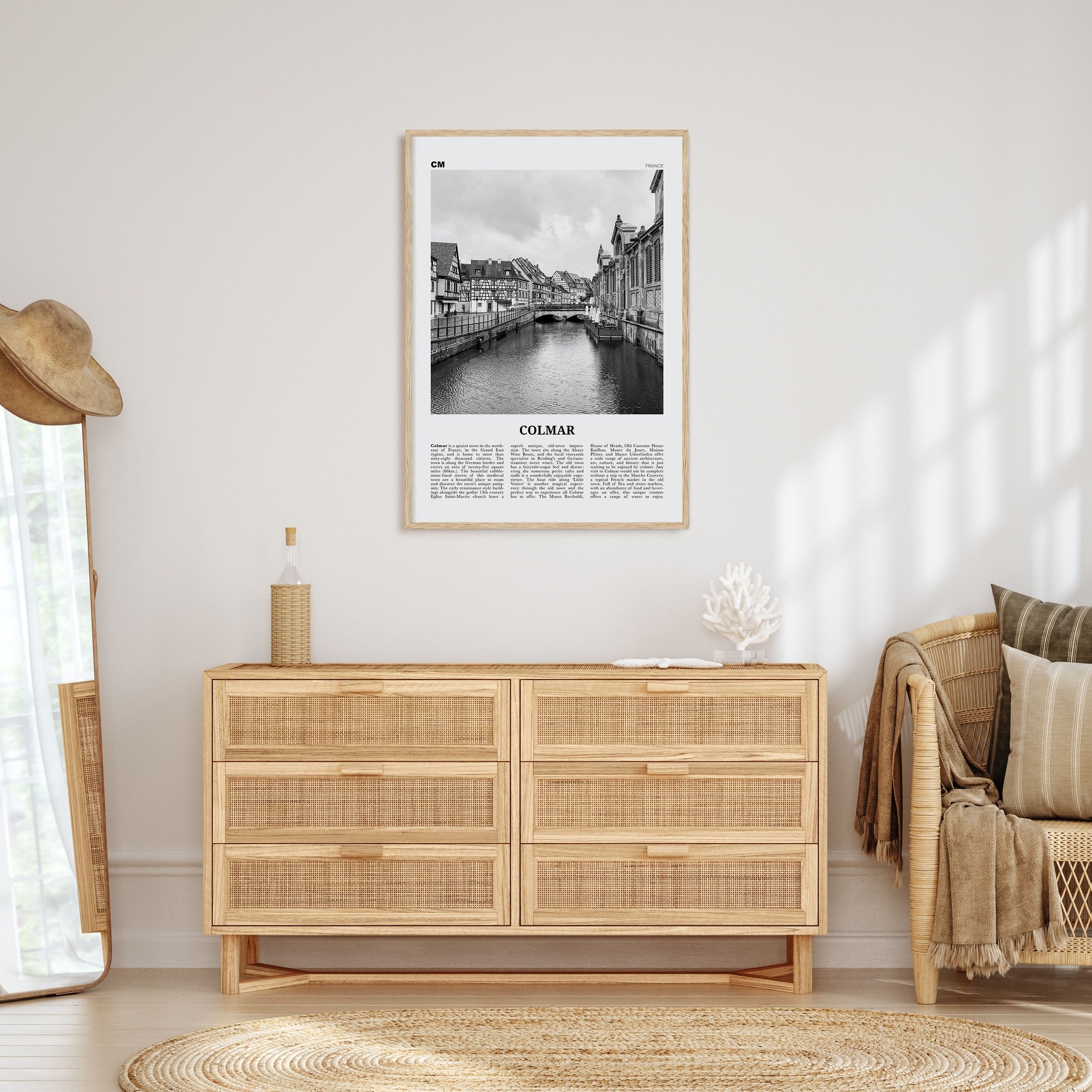 Colmar Travel B&W Poster