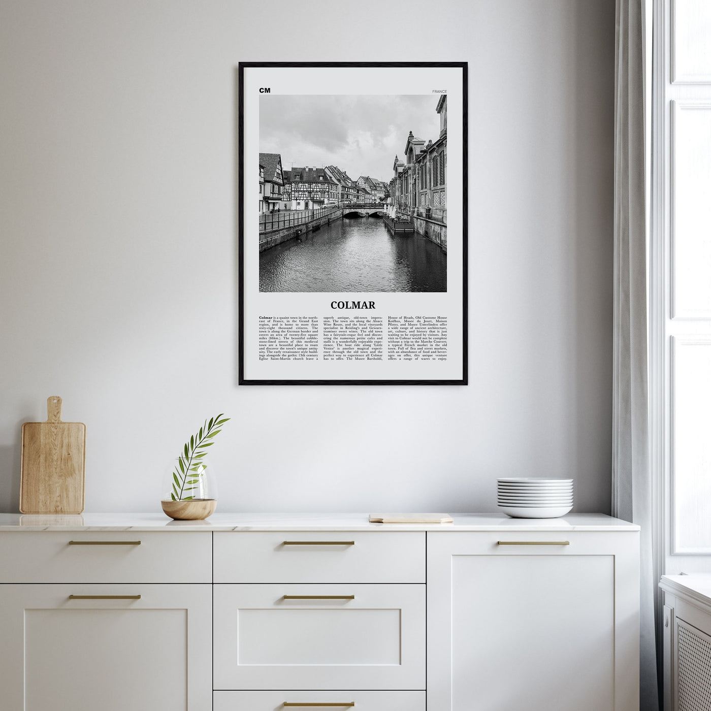 Colmar Travel B&W Poster