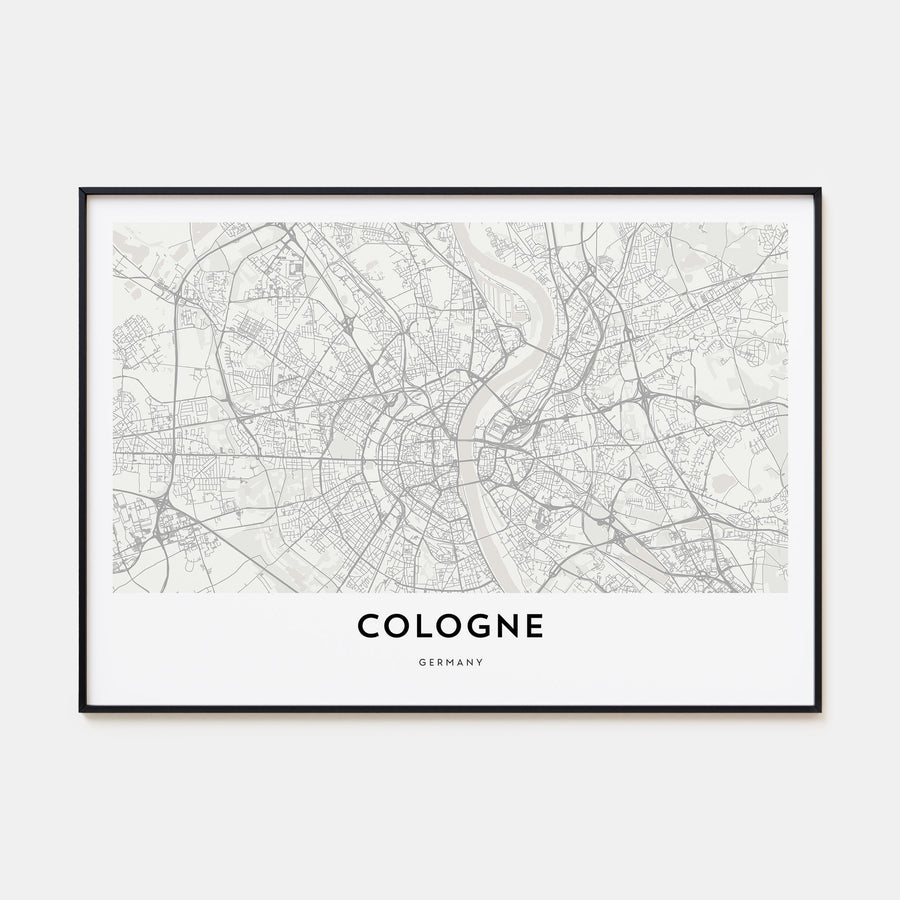 Cologne Map Landscape Poster