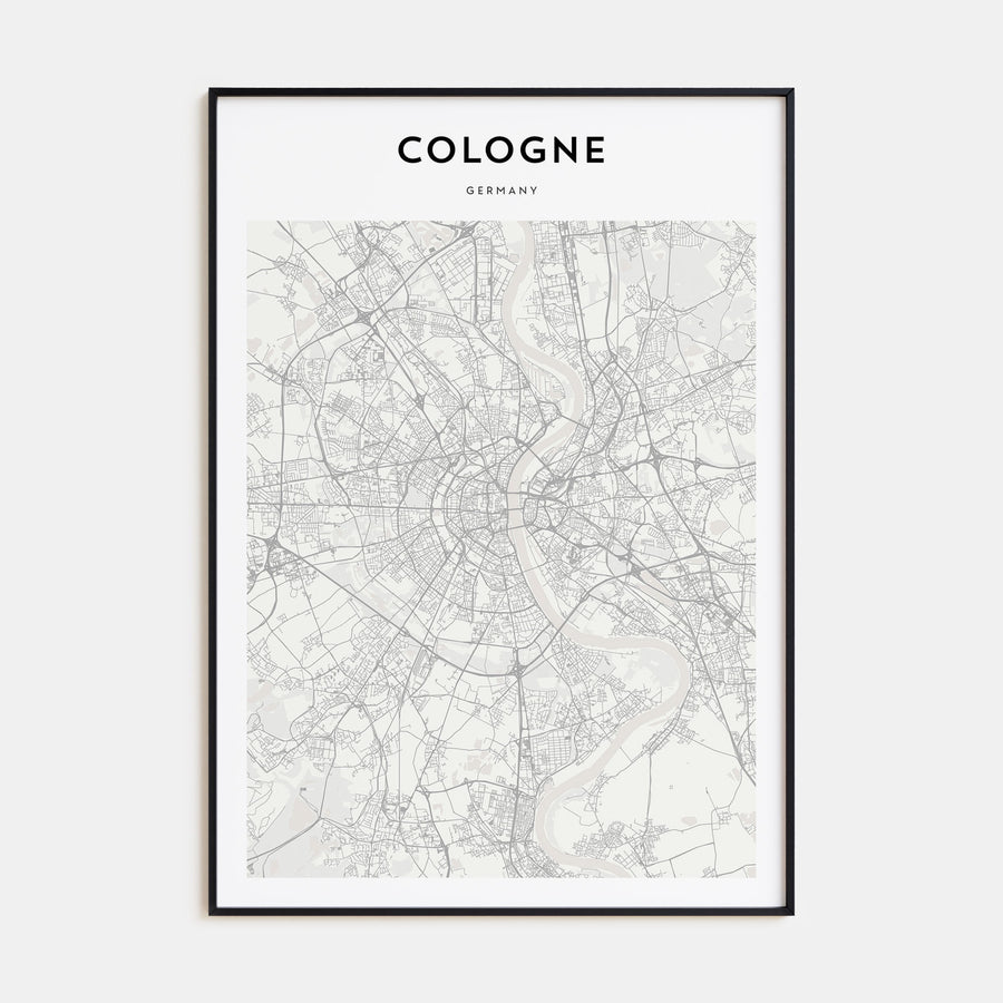 Cologne Map Portrait Poster