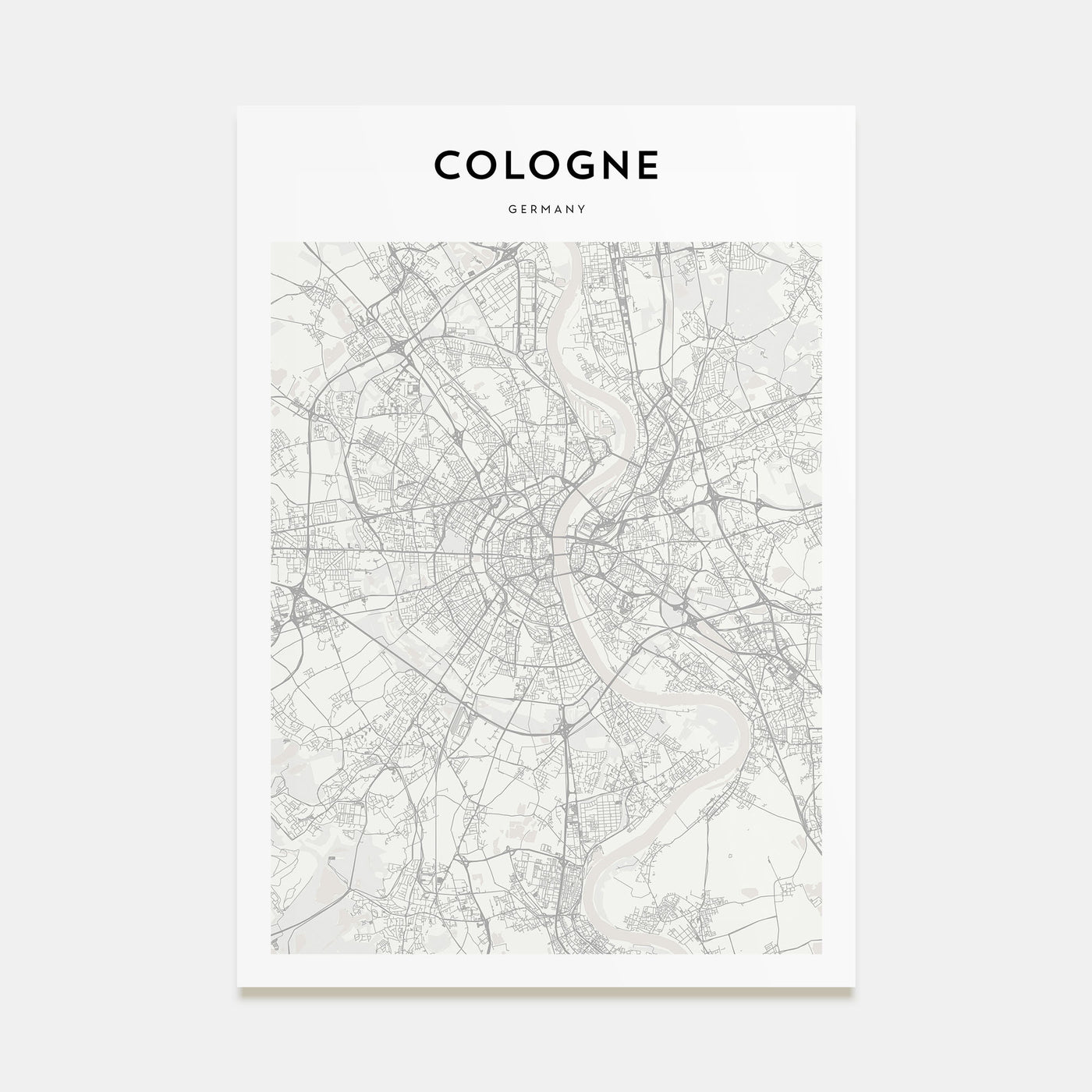 Cologne Map Portrait Poster