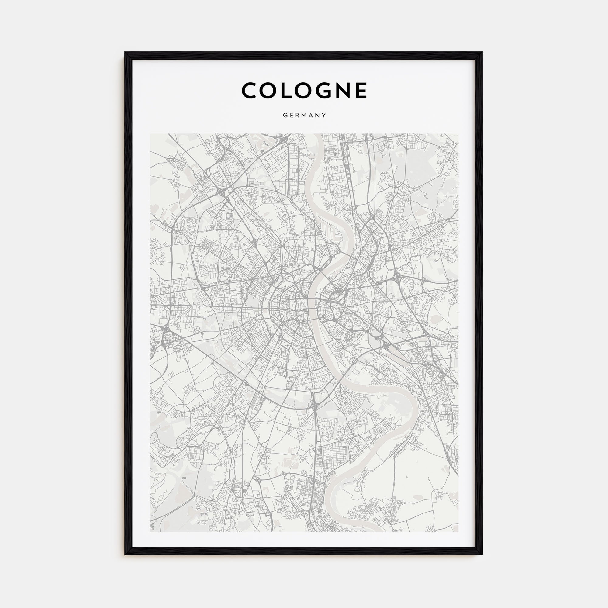 Cologne Map Portrait Poster