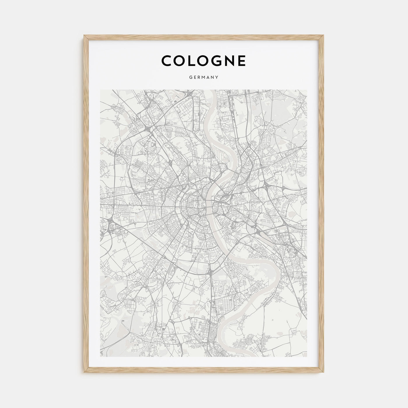 Cologne Map Portrait Poster